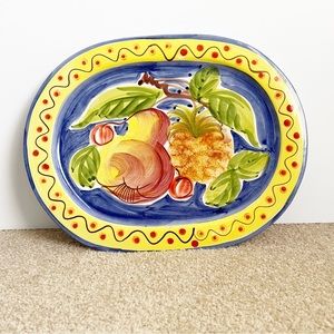 Handpainted Le Sibille Italy Serving Plater 16”